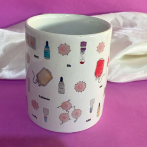 Caneca - Hemoterapia (com pequeno defeito: pequeno borrado conforme foto) (cópia)